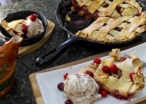 Homemade apple cranberry deep dish pie, 