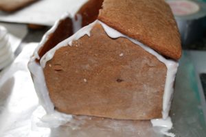 Gingerbread cookies and house