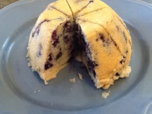 Blueberry Duff and Caramel Sauce