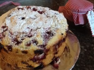 Baked Partridgeberry Pudding