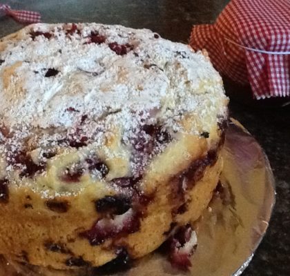 Baked Partridgeberry Pudding