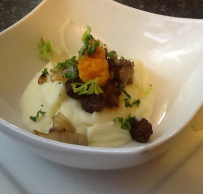 Traditional Newfoundland Potato Soup with Sausages