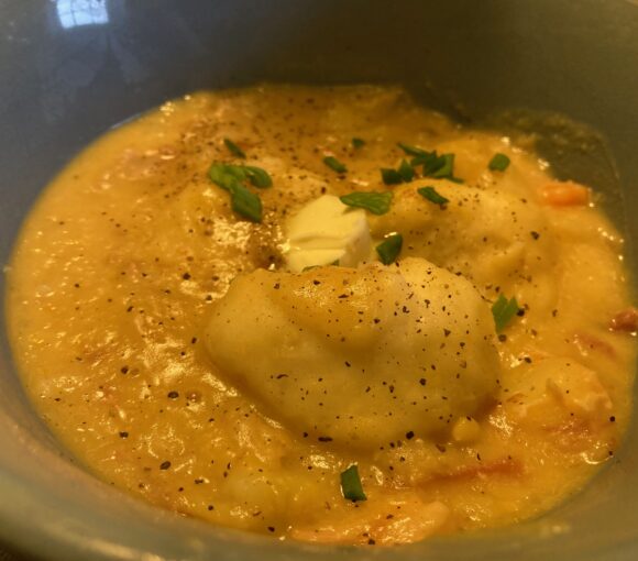 Traditional Newfoundland Peas Soup and Doughboys