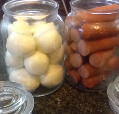 Traditional Newfoundland Pickled Eggs and Pickled Wieners