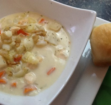 Traditional Newfoundland Seafood Chowder