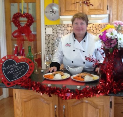 Salmon with molasses sauce