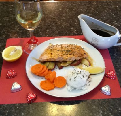 Salmon with Molasses Sauce