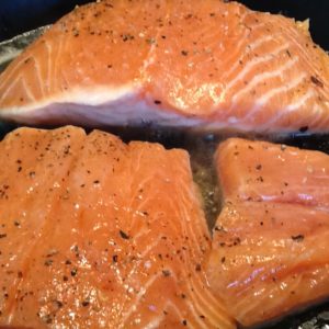 Atlantic Salmon with Molasses Sauce