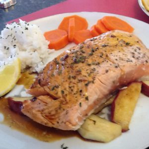 Atlantic Salmon with Molasses Sauce