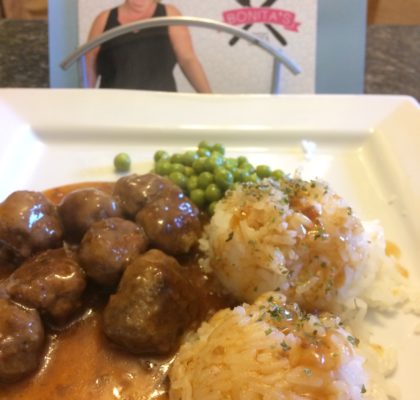 Sweet and Sour Meatballs with Steamed Rice