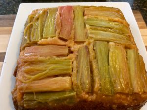 upside down rhubarb cake