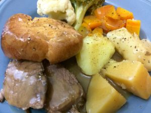 Prime Rib Roast Dinner with Yorkshire Pudding