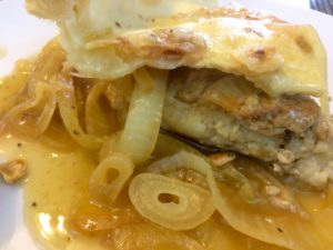 Pork Chops, Onions and Gravy with Pastry