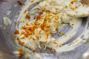 easter pudding with white cream sauce