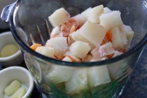 Tomato based seafood chowder