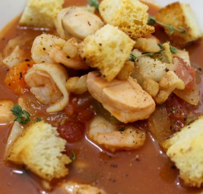 Tomato Based Seafood Chowder