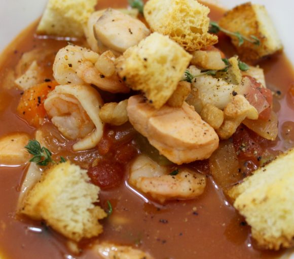 Tomato Based Seafood Chowder