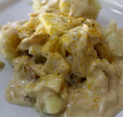 Creamed Codfish-from salted cod