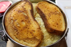 white bread cod pudding
