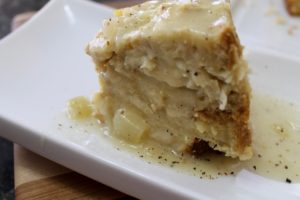 White Bread Cod Pudding with Drawn Butter