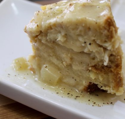 White Bread Cod Pudding with Drawn Butter