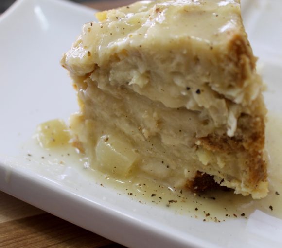 White Bread Cod Pudding with Drawn Butter