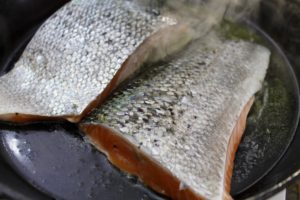 Maple Glazed Salmon with Herb and Feta Salad