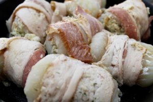 Bacon Wrapped Stuffed Cod Fillets