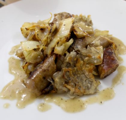 Fried Cabbage and Sausage