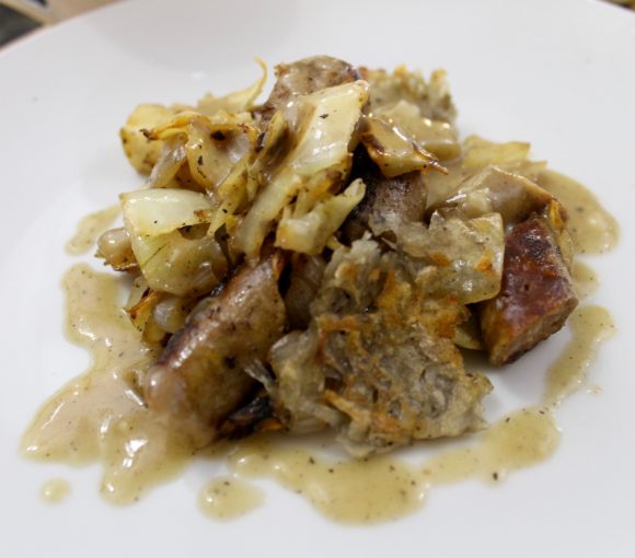 Fried Cabbage and Sausage