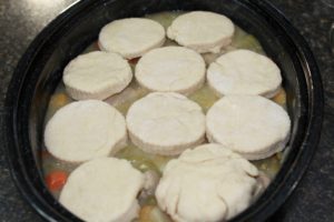 Chicken Thigh Stew with Duff Pastry