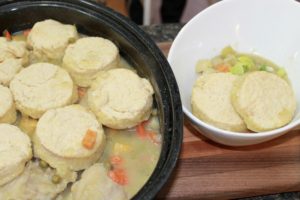 Chicken Thigh Stew with Duff Pastry