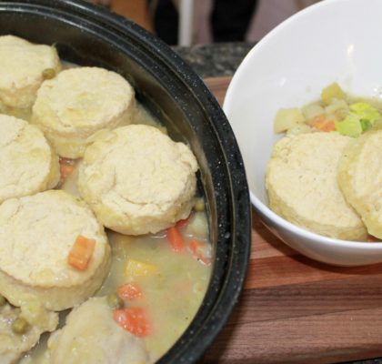 Chicken Thigh Stew with Duff Pastry