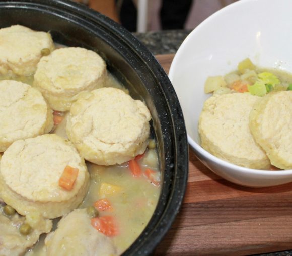 Chicken Thigh Stew with Duff Pastry