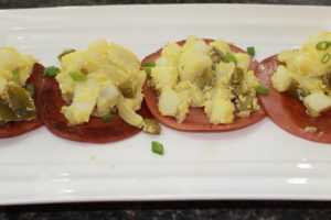 Hot Potato Salad in Bologna Cups