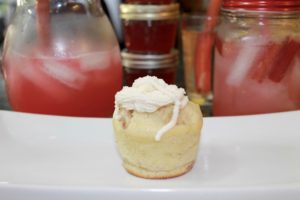 Rhubarb Muffins and Boiled Icing