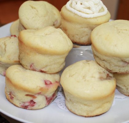 Rhubarb Muffins and Boiled Icing