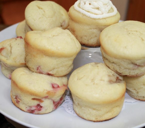 Rhubarb Muffins and Boiled Icing