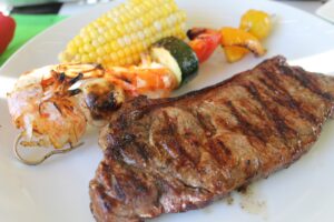 Grilled Steak and Shrimp Kabobs