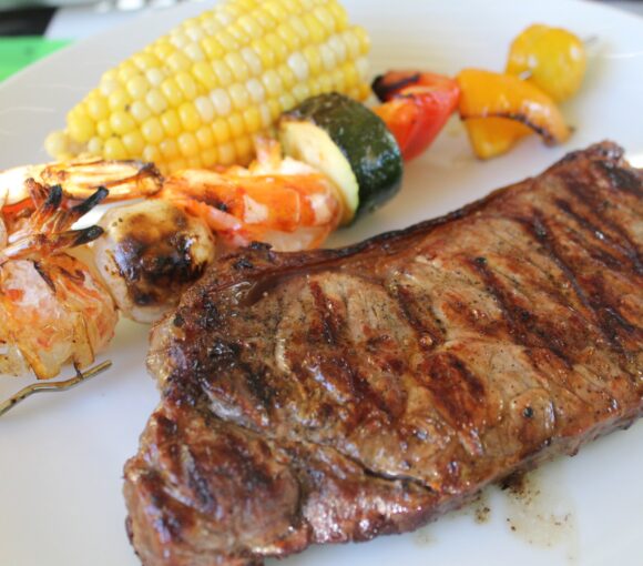 Grilled Steak and Shrimp Kabobs