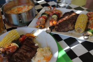 Grilled Steak and Shrimp Kabobs