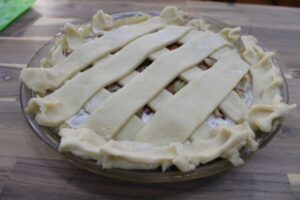 Grandma's Rhubarb Custard Pie