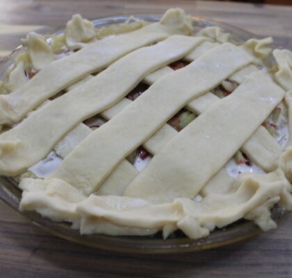 Grandma's Rhubarb Custard Pie