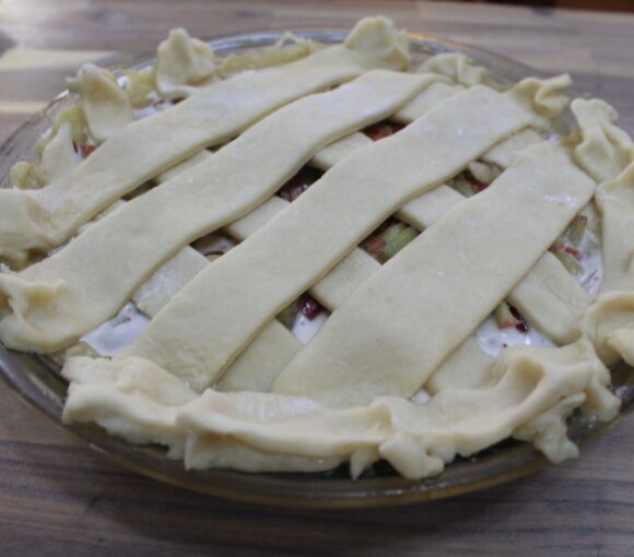 Grandma's Rhubarb Custard Pie