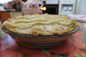 Grandma's Rhubarb Custard Pie