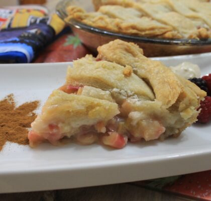 Grandma's Rhubarb Custard Pie