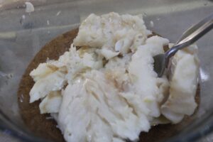 flaked cod fish