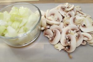 mushrooms and onions