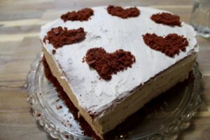 Red Velvet Valentine Heart Cake