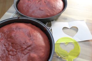 Red Velvet Valentine Heart Cake